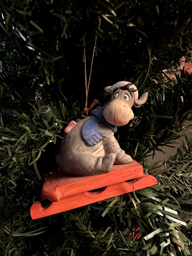 Disney ornamento eeyore slitta - disney,